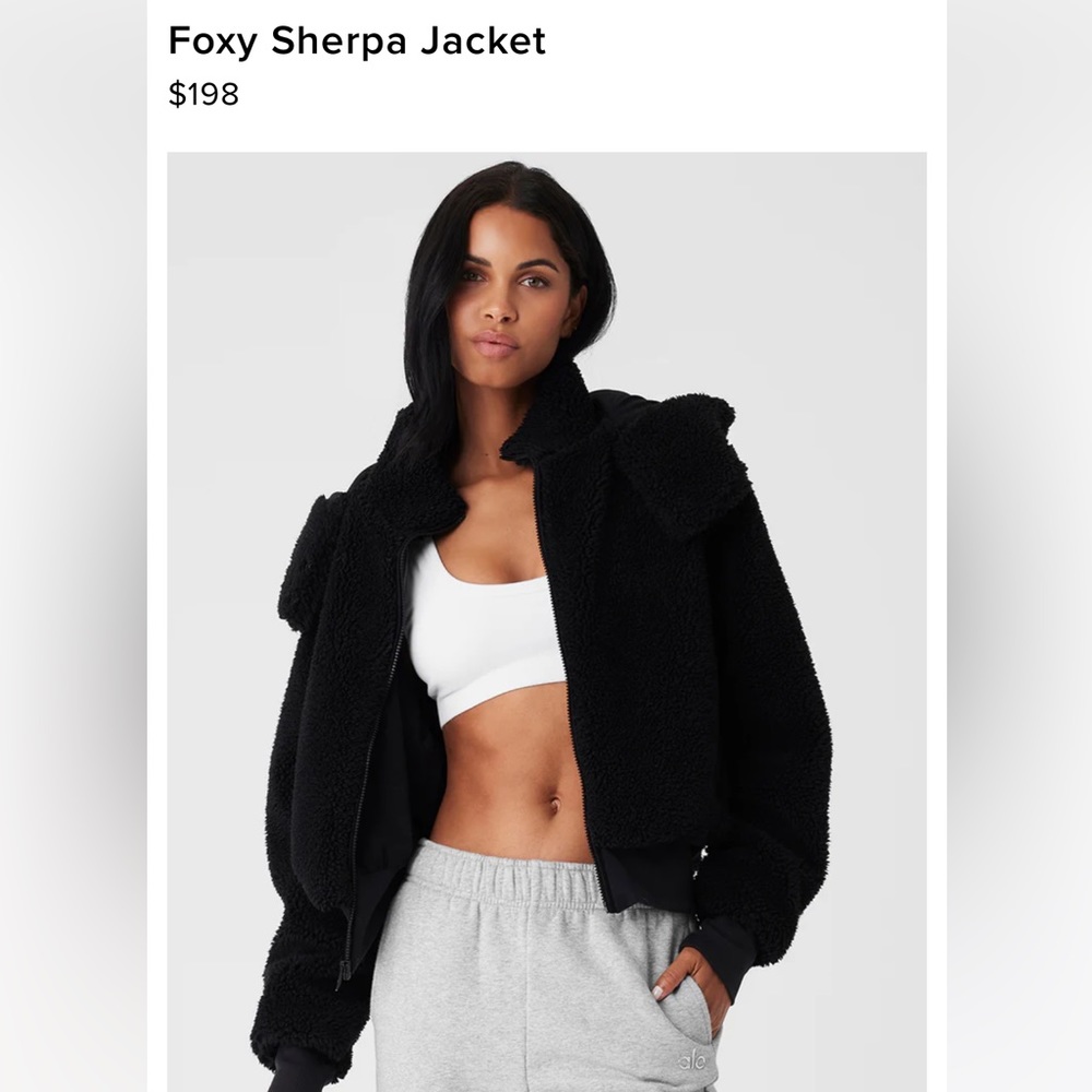Brand new Alo yoga Sherpa jacket